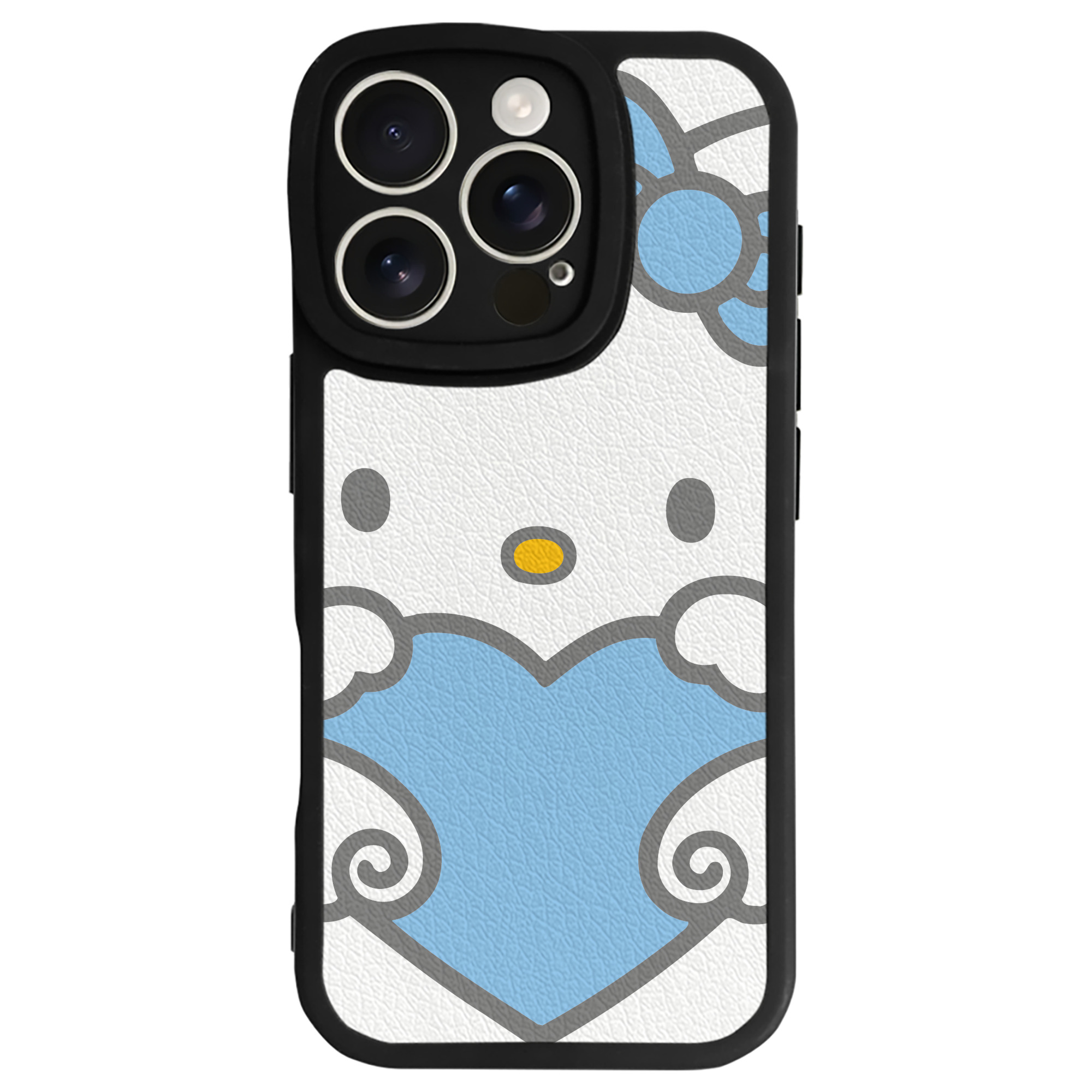 （画像用） Hello Kitty ハローキティ 【iPhone 16シリーズ対応】シリコンスマホケース（レザー調） 材質：シリコン